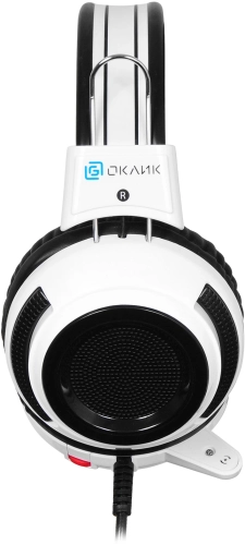 Oklick HS-G300 белый/ черный {2.5м мониторы оголовье (AH-V1W)} [361558] фото 3