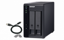channel QNAP DAS TR-002 2-Bay 2.5/ 3.5 SATA Type-C USB 3.1 Gen 1 (5 Gb/ s ) Direct Attached Storage with Hardware RAID