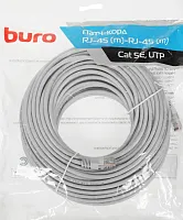 Патч-корд Buro UTP-5E-30M-G UTP 4 пары cat.5E CCA molded 30м серый RJ-45 (m)-RJ-45 (m)