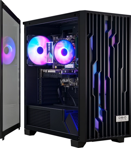 Компьютер Osio CyberLine B59i i5 12400F (2.5) 16Gb SSD1Tb RTX3050 6Gb без ОС GbitEth 550W черный (С59I-001B) фото 2