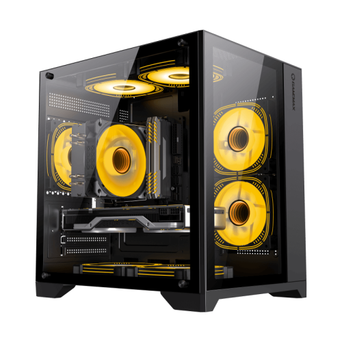 ьютерный корпус, без блока питания mATX/ Gamemax Infinity Mini Black mATX, black, w/o PSU, w/1xUSB3.0+2xUSB2.0+HD-audio