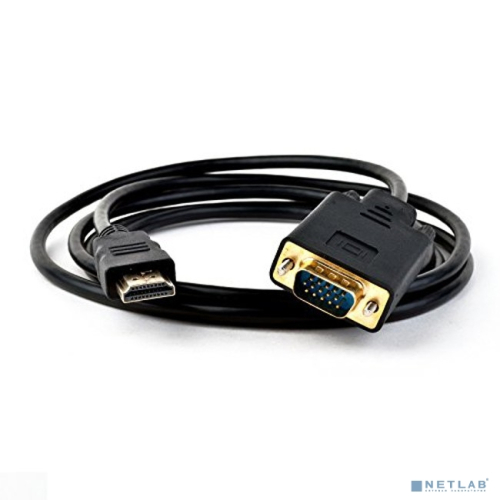 ORIENT Кабель-адаптер HDMI M C702 --> VGA 15M, длина 1.8 метра, черный