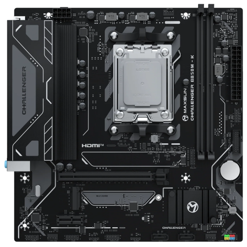 Материнская плата Maxsun MS-Challenger B850M-K B850, AM5, 2*DDR5, 1*PCIEx16, 1*PCIEx1, 1*M.2, 6*USB3.2Gen1, 4*USB2.0, 2*SATA3.0, 1G, HDMI, M-ATX, RTL (6940709662489)