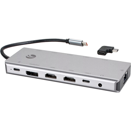 Адаптер/ Адаптер TypeC -->(2HDMI+DP)4K*60Hz+3USB3.0+TC+USB2.0+RJ45+SD+TF+PD+audio+TCадаптер, VCOM <4706> (CU4706)