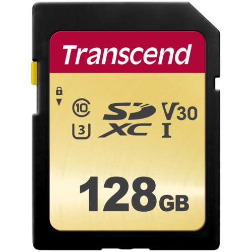 Карта памяти Transcend 128GB UHS-I U3 SD card MLC (TS128GSDC500S)