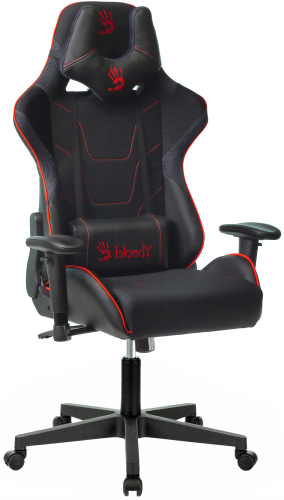 Кресло игровое A4Tech Bloody GC-400 черный/ красный с подголов. крестов. пластик черный