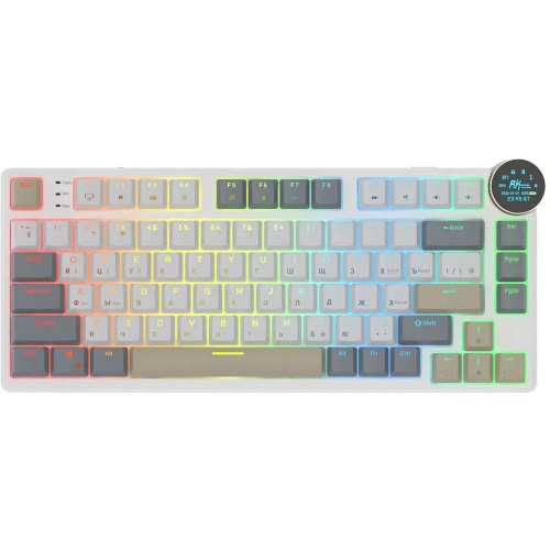 Клавиатура Royal Kludge RK N80 Pearly Dawn USB/ 2.4 GHz/ Bluetоoth, RGB, Hot Swap, Red switch (RK N80 PEARLY DAWN RED SWITCH)