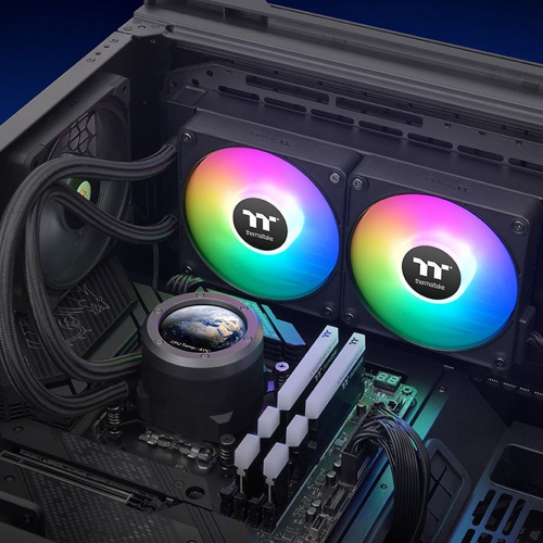 Система водяного охлаждения Thermaltake TH240 V2 Ultra EX ARGB Soc-AM5/ AM4/ 1151/ 1200/ 1700 черный Al+Cu LCD Ret (CL-W414-PL12SW-A) фото 6