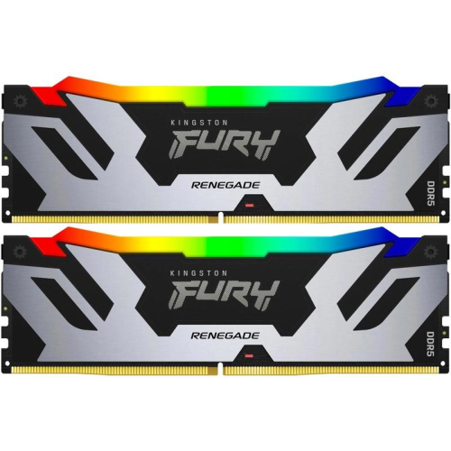 Модуль памяти Kingston 32GB DDR5 7600 FURY Renegade Silver/ Black RGB XMP Non-ECC Unbuffered DIMM (Kit 2*16gb) 1RX8 38-46-46 1.45V 288-pin 16Gbit (KF576C38RSAK2-32)