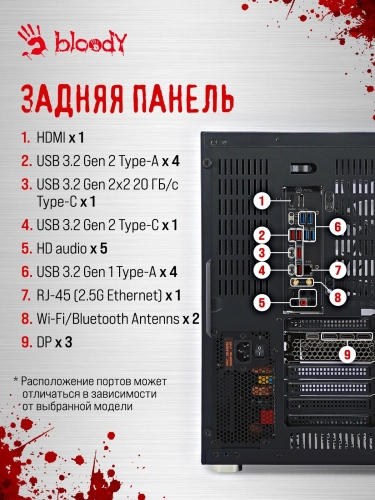 Компьютер Bloody BD-PC CZ79C3 MT i7 14700F (2.1) 64Gb SSD1Tb RTX5080 16Gb Windows 11 Home 64 GbitEth 850W черный (RUS) (2086028) фото 32