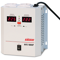 Стабилизатор POWERMAN AVS 1000P, ступенчатый регулятор, цифровые индикаторы уровней напряжения, 1000ВА, 110-260В, максимальный входной ток (POWERMAN AVS-1000P)