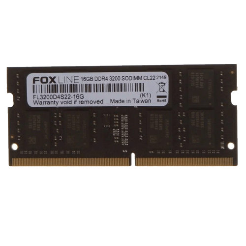 Память оперативная/ Foxline SODIMM 16GB 3200 DDR4 CL22 (2Gb*8) (FL3200D4S22S-16G)