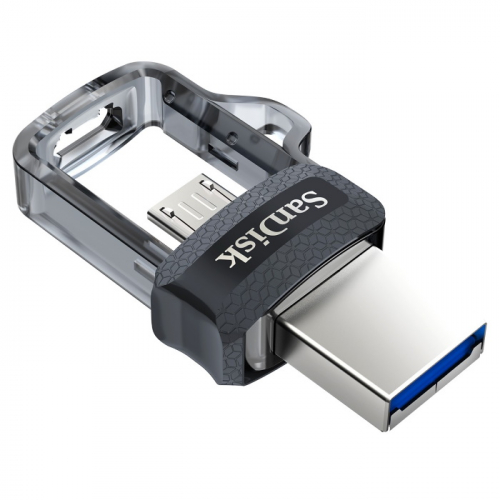 Флеш-накопитель 128GB SanDisk Ultra Dual Drive m3.0 USB 3.2 gen1/micro USB (SDDD3-128G-G46) фото 4