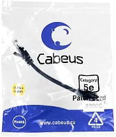 Патч-корд Cabeus PC-UTP-RJ45-Cat.5e-0.15m-BK-LSZH U/ UTP RJ-45 вил.-вилка RJ-45 кат.5E 0.15м черный LSZH (2134562) (2134562#MLN)