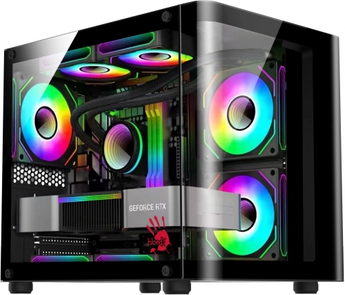 Корпус Bloody BD-CC104 черный без БП mATX 5x120mm 1xUSB2.0 1xUSB3.0 audio (BD-CC104-BK) фото 7
