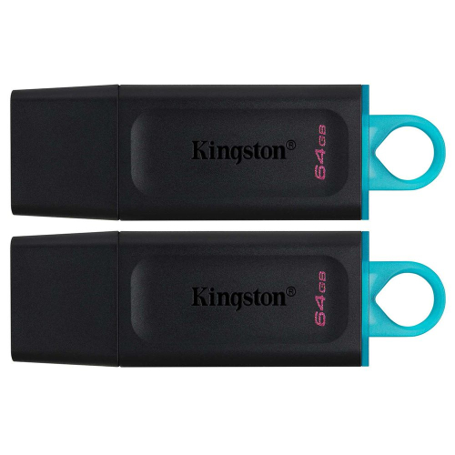 USB накопитель Kingston 64GB DataTraveler Exodia 2 Pieces USB 3.2 Gen1, black + teal (DTX/64GB-2P)