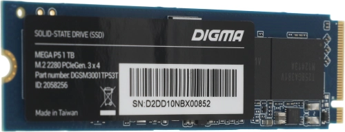 Накопитель SSD Digma PCIe 3.0 x4 1TB DGSM3001TP53T Mega P5 M.2 2280 фото 3