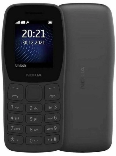 Мобильный телефон Nokia 105 DS TA-1416 темно-серый моноблок 2Sim 1.77 120x160 Series 30+ GSM900/ 1800 Protect MP3 FM microSD (SP01Z07Z1947Y)