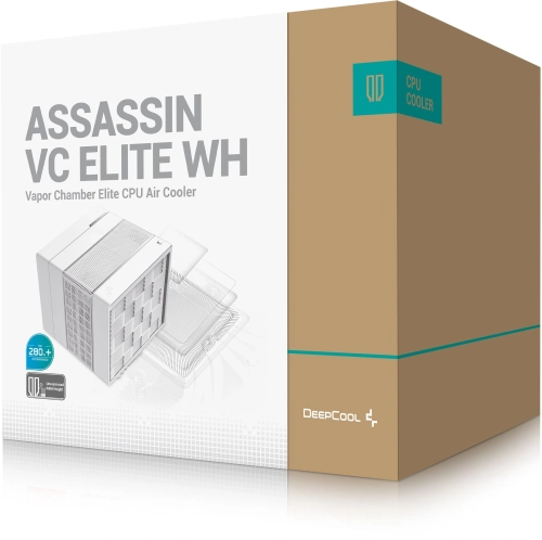 Устройство охлаждения(кулер) Deepcool Assassin VC Elite Wh Soc-AM5/AM4/1200/2066/1700/1851 белый 4-pin 22.6-29.3dB Al+Cu 300W 1772gr Ret (R-ASN4-WHNVNN-GJD) фото 10