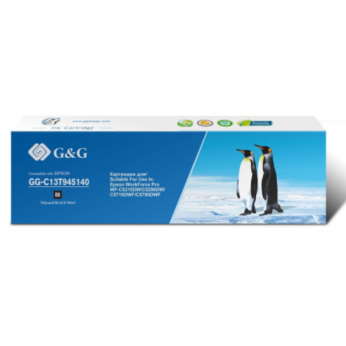 Картридж струйный G&G GG-C13T945140 T9451 черный 90мл для Epson WorkForce Pro WF-C5290DW/ C5790DW