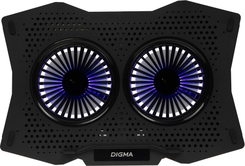 Подставка для ноутбука Digma D-NCP180-2x110 18 410x280x34мм 20дБ 2xUSB 2x 110ммFAN 700г пластик ABS черный