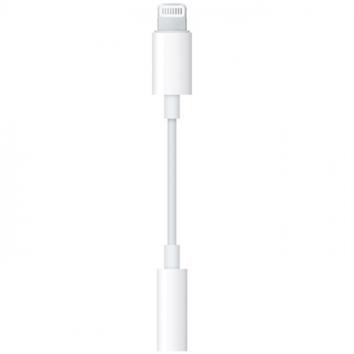 Адаптер Apple MMX62ZM/A mini-Jack 3.5 (m) Lightning (m) белый