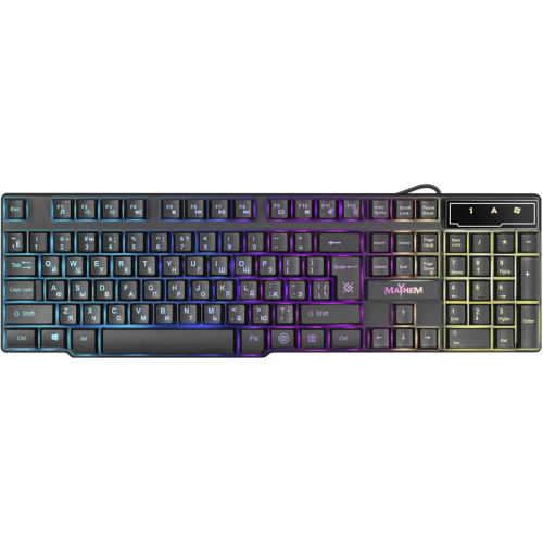 Defender Проводная игровая клавиатура Mayhem GK-360DL RU,RGB подсветка,19 Anti-Ghost (45360)