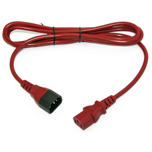 Hyperline Кабель питания монитор-компьютер IEC 320 C13 - IEC 320 C14 (3x0,75), 10A, прямая вилка, 0,5м, цвет красный (ПВС-АП-3*0,75-250-C13C14-10-0,5 ГОСТ 30851,1-2002 (МЭК 60320-1:1994)) (PWC-IEC13-IEC14-0.5-RD)