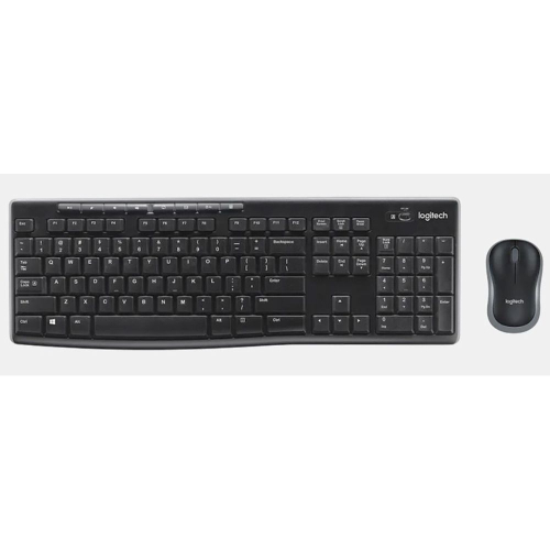 Комплект клавиатура и мышь Logitech Комплект беспроводной Logitech MK270 |920-004518| клавиатура черная, 112 клавиш с защитой от воды, |920-004518| мышь черная, оптическая, 1000dpi, 3 кнопки, 2.4GHz, USB-ресивер (039247) {6} (920-004518 / 920-003381)