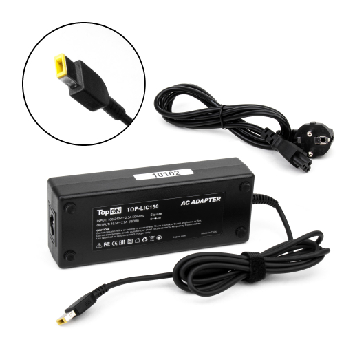 Блок питания TopON для ноутбука Lenovo 19.5V 7.7A (коннектор прямоуголный) 150W (TOP-LIC150)