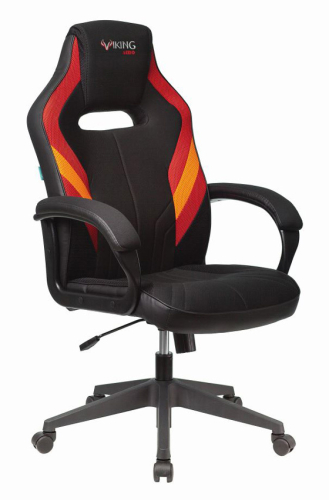 Кресло игровое Zombie VIKING 3 AERO черный/красный ткань/эко.кожа крестов. пластик (VIKING 3 AERO RED)