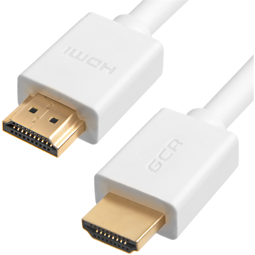 Greenconnect Кабель 5.0m HDMI версия 2.0 HDR 4:2:2, Ultra HD, 4K 60 fps 60Hz/5K*30Hz, 3D, AUDIO, 18.0 Гбит/с, 28/28 AWG, OD7.3mm, тройной экран, белый, GCR-HM761-5.0m