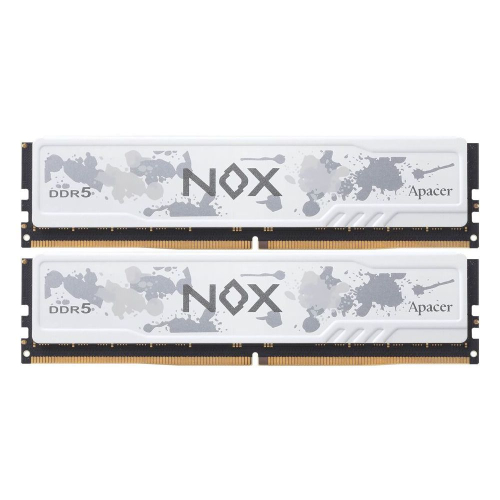 Модуль памяти Apacer 32GB DDR5 6400 DIMM OC NOX White w/ HS, kit 2x16GB CL32, 1.4V (AH5U32G64C552MWAA-2)