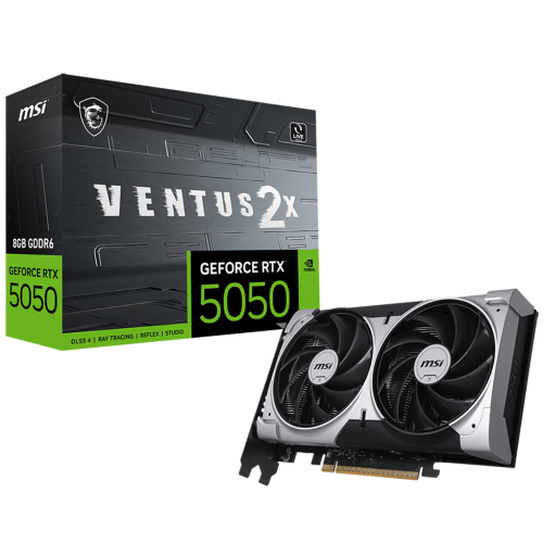 Видеокарта MSI RTX5050 VENTUS 2X 8GB GDDR6 128bit 3xDP HDMI 2FAN RTL (RTX 5050 8G VENTUS 2X)