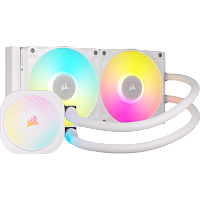 Система жидкостного охлаждения/ Water Cooling System Corsair iCUE LINK TITAN 240 RX RGB (240mm, White, RGB/ Fans: 2x120mm, 73.5CFM, 36dBA, 2100RPM/ S: 1851, 1700, AM5, AM4) (CW-9061020-WW)