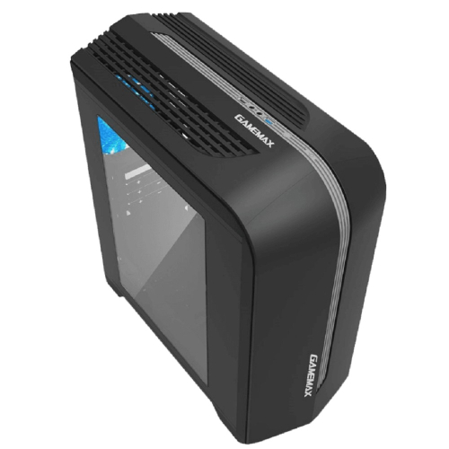GameMax Корпус Centauri Black Gray без БП (ATX,Черн-сер,USB3.0, Зак.стекло, 1*120мм. RGB, пыл.фил.) фото 2