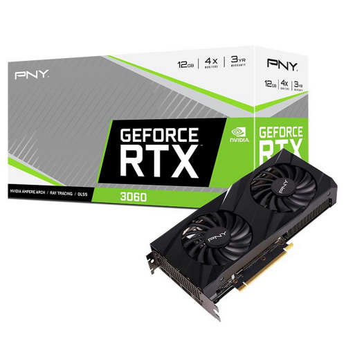 RTX3060 12GB VERTO Dual Fan GDDR6 192bit 1x HDMI, 3x DisplayPort, PCIE4.0, LHR, RTL (VCG306012DFBPB1)