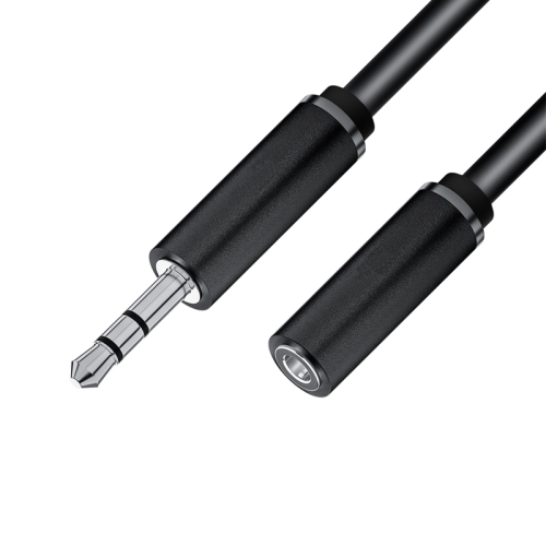 4PH Удлинитель аудио 0.5m jack 3,5mm/ jack 3,5mm черный, M/ F, экран, стерео, 4PH-R90258