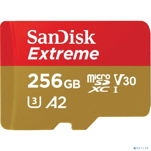 Флеш карта microSD 2568GB SanDisk microSDXC Class 10 UHS-I A2 C10 V30 U3 Extreme 190MB/ s (SDSQXAV-256G-GN6MN)