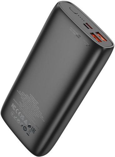 Мобильный аккумулятор Hoco J122A Respect 20000mAh QC/ PD 22.5W 3A USB-A/ USB-C черный фото 4