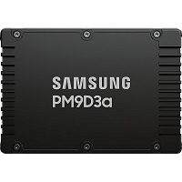 Твердотельный накопитель/ Samsung SSD PM9D3a, 1920GB, U.3(2.5" 15mm), NVMe, PCIe 5.0x4, 3D TLC, R/ W 12000/ 3500MB/ s, IOPs 1 700 000/ 150 000, TBW 3504, DWPD 1 (12 мес.) (MZWL61T9HFLT-00AW7)