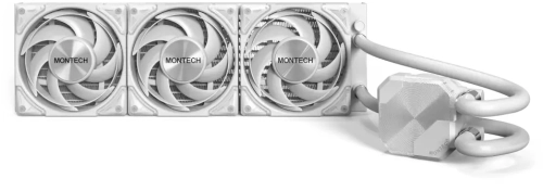 Система водяного охлаждения Montech HyperFlow Silent 360 Soc-AM5/AM4/1200/1700/1851 белый 4-pin 24.8dB Al 360W Ret (HS360WH) фото 3
