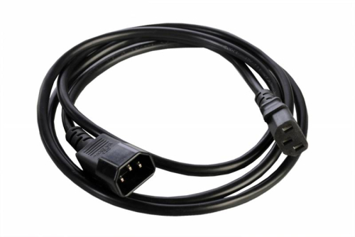 Шнур (кабель) питания с заземлением IEC 60320 C13/ IEC 60320 C14, 10А/ 250В (3x1,0), длина 1,8 м. (R-10-CORD-C13-C14-1.8)