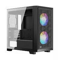 Корпус без блока питания/ Case PCCooler C3D310 BK ARGB, Mini-Tower, TG, Mesh, 2x120mm ARGB, 2xUSB-A 3.0, mATX, mITX Black