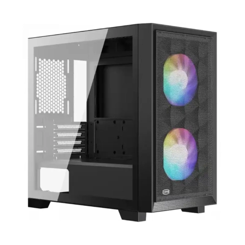 Корпус без блока питания/ Case PCCooler C3D310 BK ARGB, Mini-Tower, TG, Mesh, 2x120mm ARGB, 2xUSB-A 3.0, mATX, mITX Black