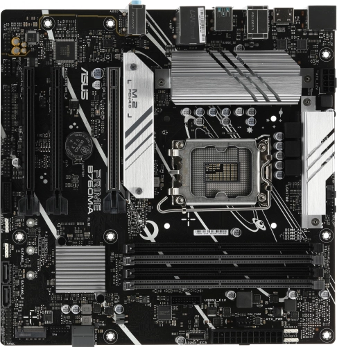 Материнская плата ASUS PRIME B760M-A-CSM, LGA1700, B760, 4*DDR5, 4*SATA, 2*M.2, 2*USB 3.2, 4*USB 2.0, 3*PCIx16, DP+2*HDMI, mATX (90MB1EK0-M0EAYC)