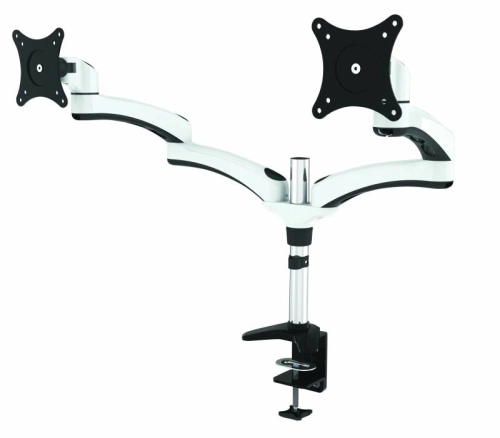 Кронштейн для мониторов Cactus CS-VM-FE124D-AL серебристый 15-27 макс.8кг настольный поворот и наклон