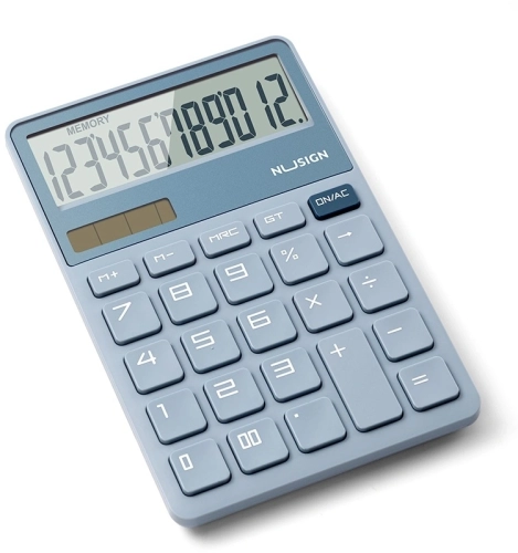 Калькулятор настольный Deli Nusign NS042 синий 12-разр. (NS042BLUE)