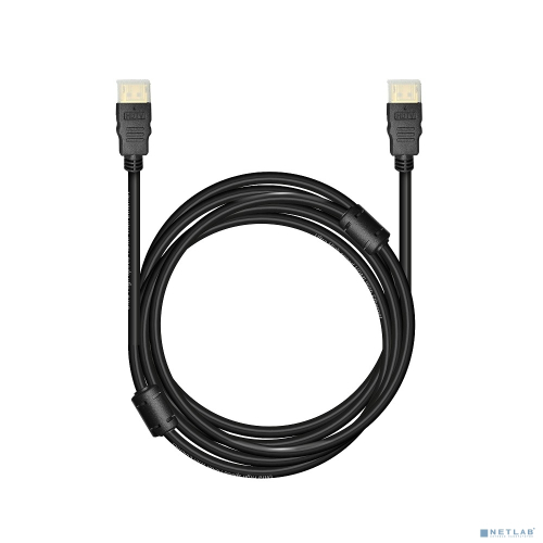 Bion Кабель HDMI v2.1, 19M/ 19M, 3D, 8K UHD, экран, ферритовые кольца, 3м, черный [BXP-HDMI21-030]