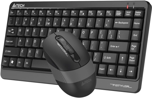 Клавиатура + мышь A4Tech Fstyler FG1110 клав:черный/серый мышь:черный/серый USB беспроводная Multimedia (FG1110 GREY) фото 3